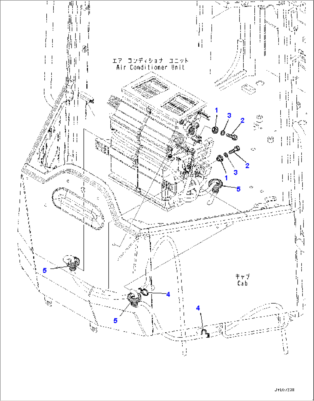 ROPS Cab and Floor Frame Group, Air Conditioner Unit (#75896-)