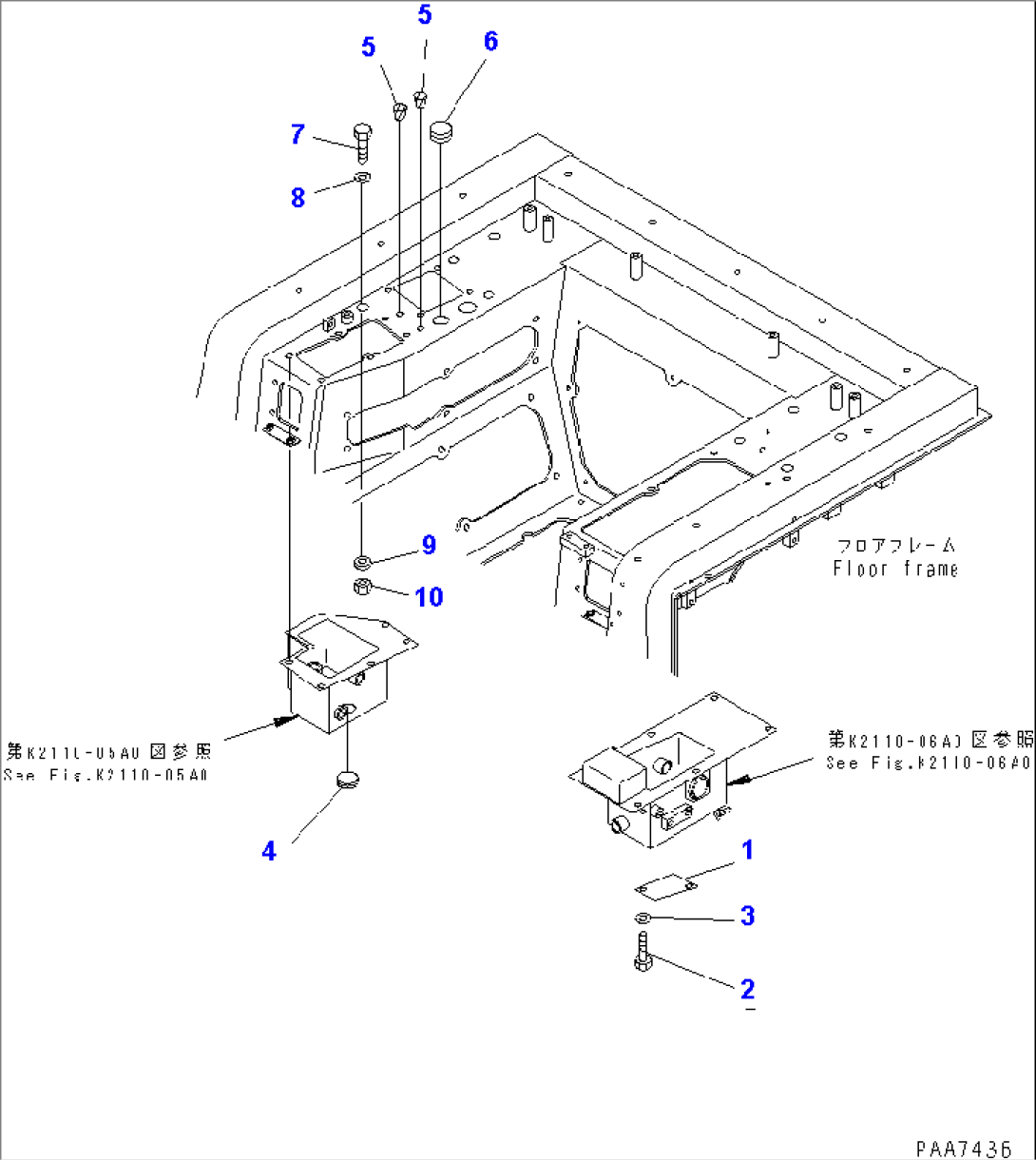 FLOOR FRAME (PLUG) (WITH CAB)