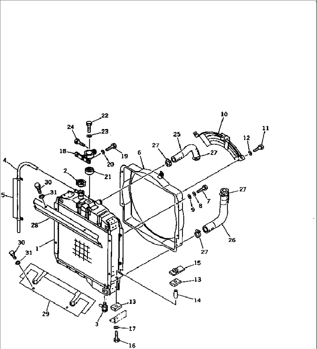 RADIATOR AND PIPING (FOR LARGE CAPACITY RADIATOR)
