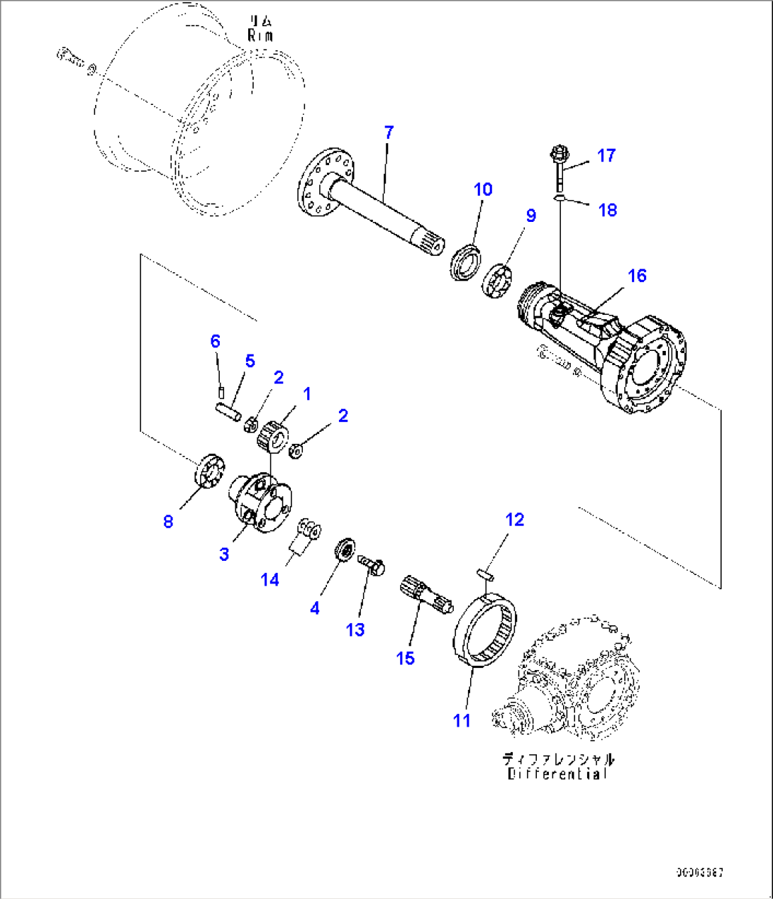 Rear Axle, Final Drive and Housing, R.H. (#70883-)