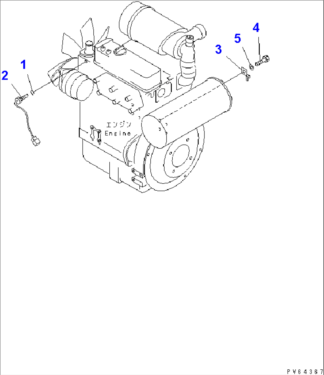 ENGINE MOUNTING (WATER TEMPERATURE SENSOR AND HARNESS CLIP)