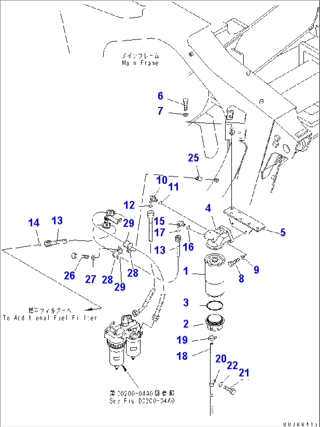 FUEL LINE (FUEL FILTER)(#11001-)