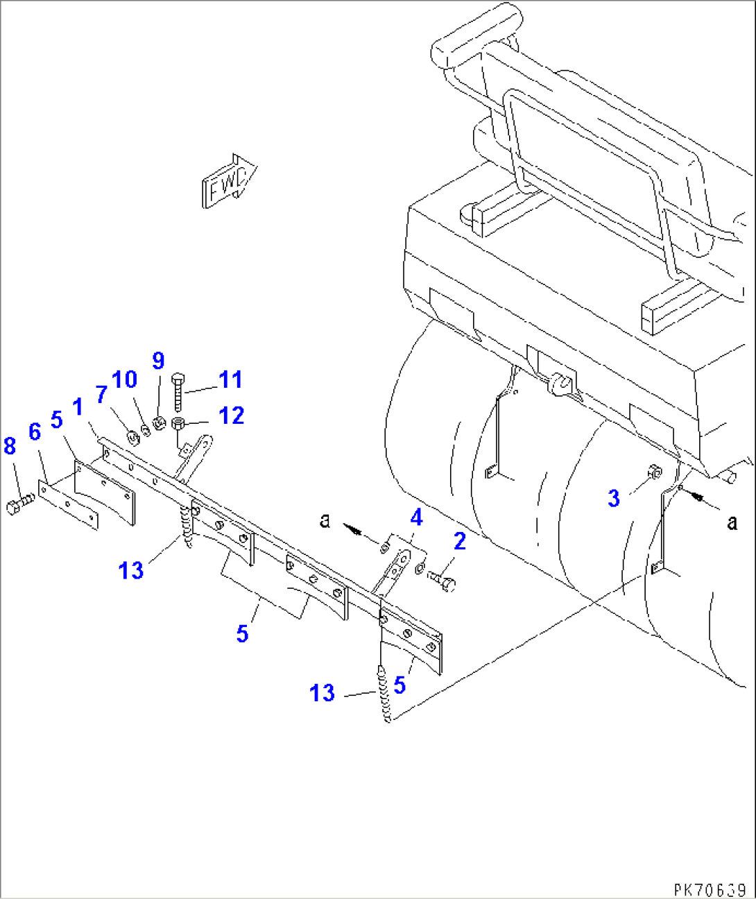REAR SCRAPER (FOR WIDE TIRE)(#5301-)