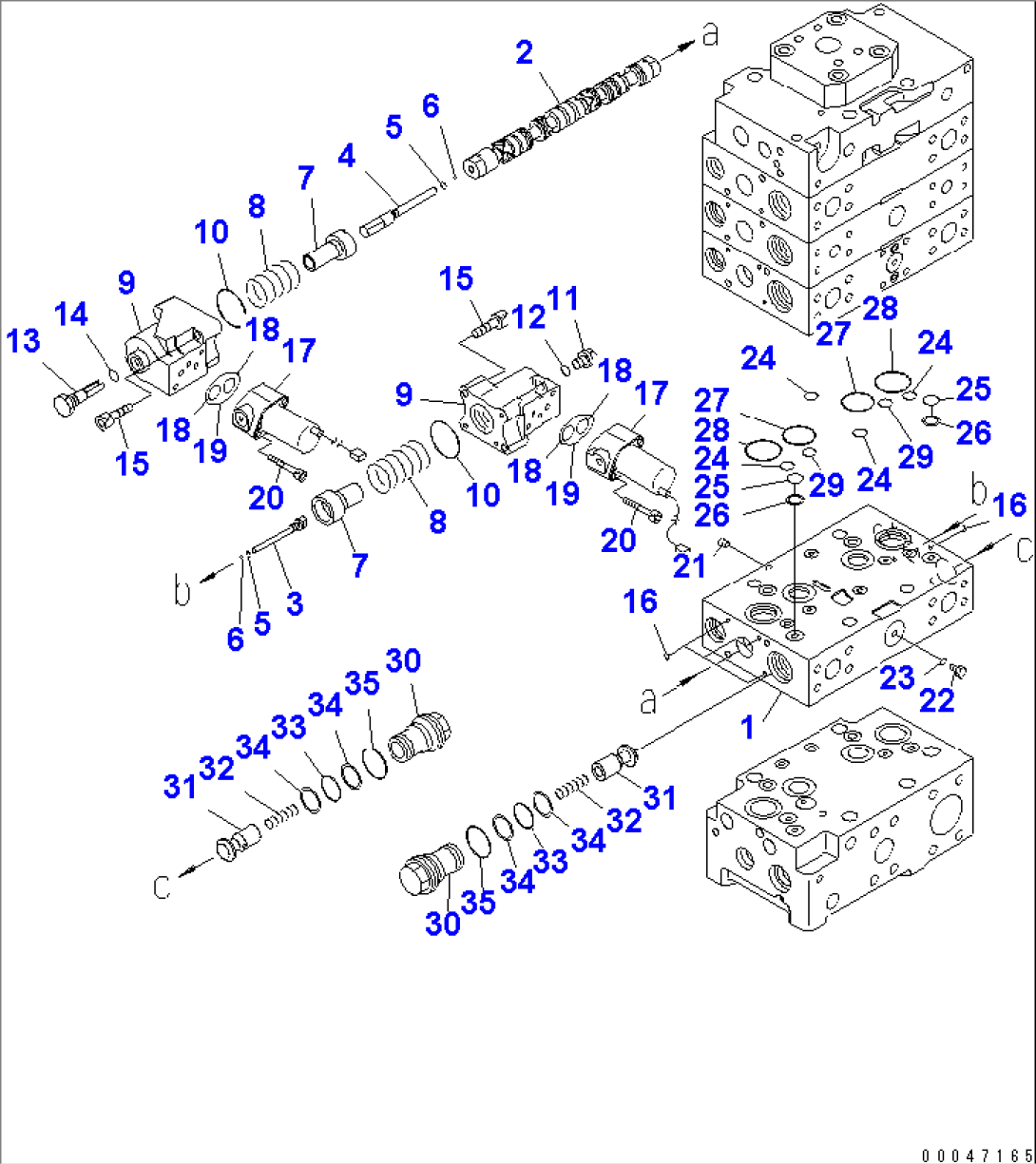 MAIN VALVE (2 SPOOL) (FOR E.C.S.S.) (5/9)(#55001-)