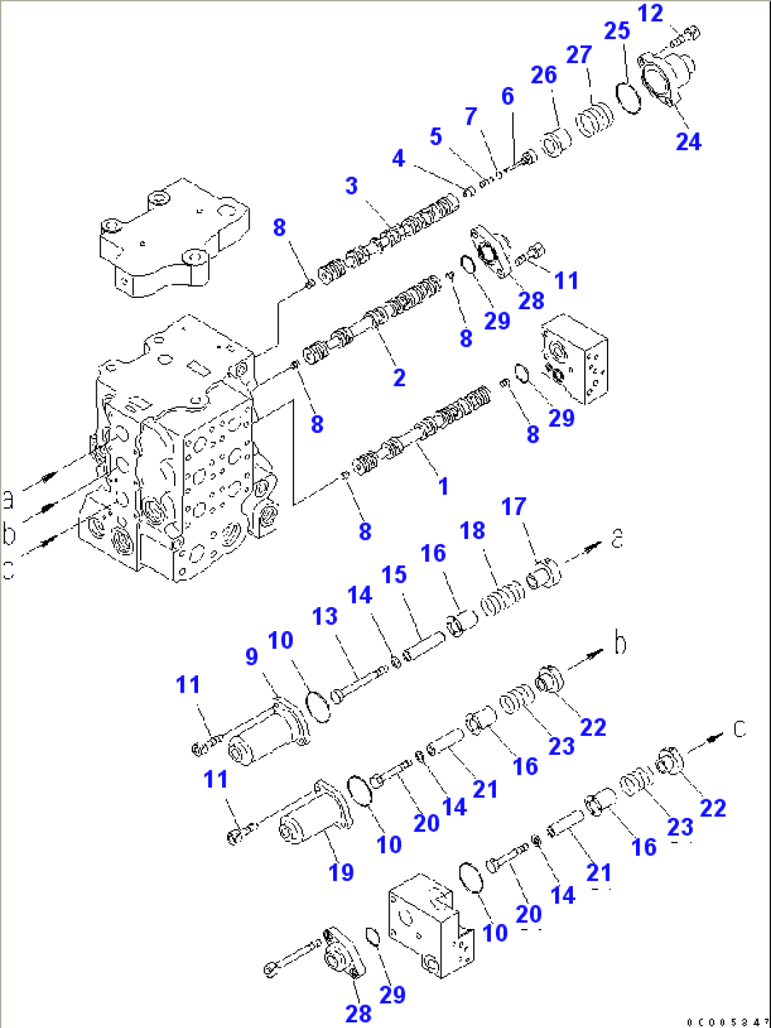 CONTROL VALVE (3-SPOOL) (2/7)