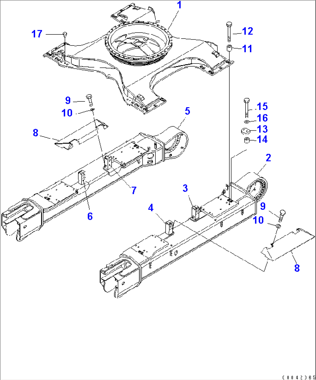 TRACK FRAME (VARIABLE GAUGE) (FRAME) (WITH UNDER COVER)