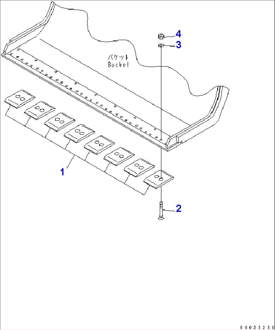 BOLT ON CUTTING EDGE (FOR BOTH SIDE DUMP BUCKET)