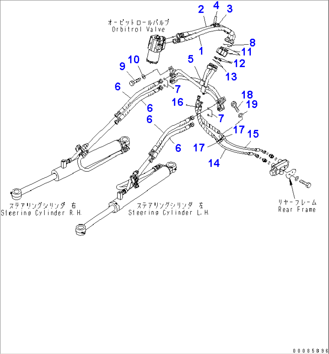 STEERING LINE(#75001-)