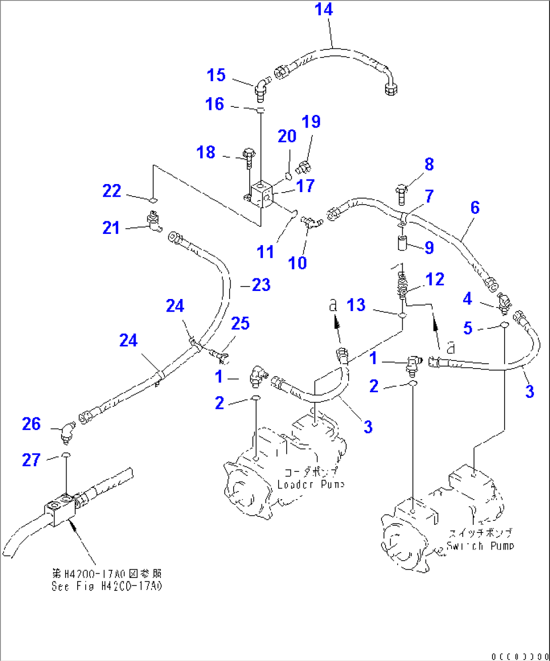 STEERING HYDRAULIC LINE (DRAIN LINE) (2/2) (ACTIVE WORKING)(#51001-)