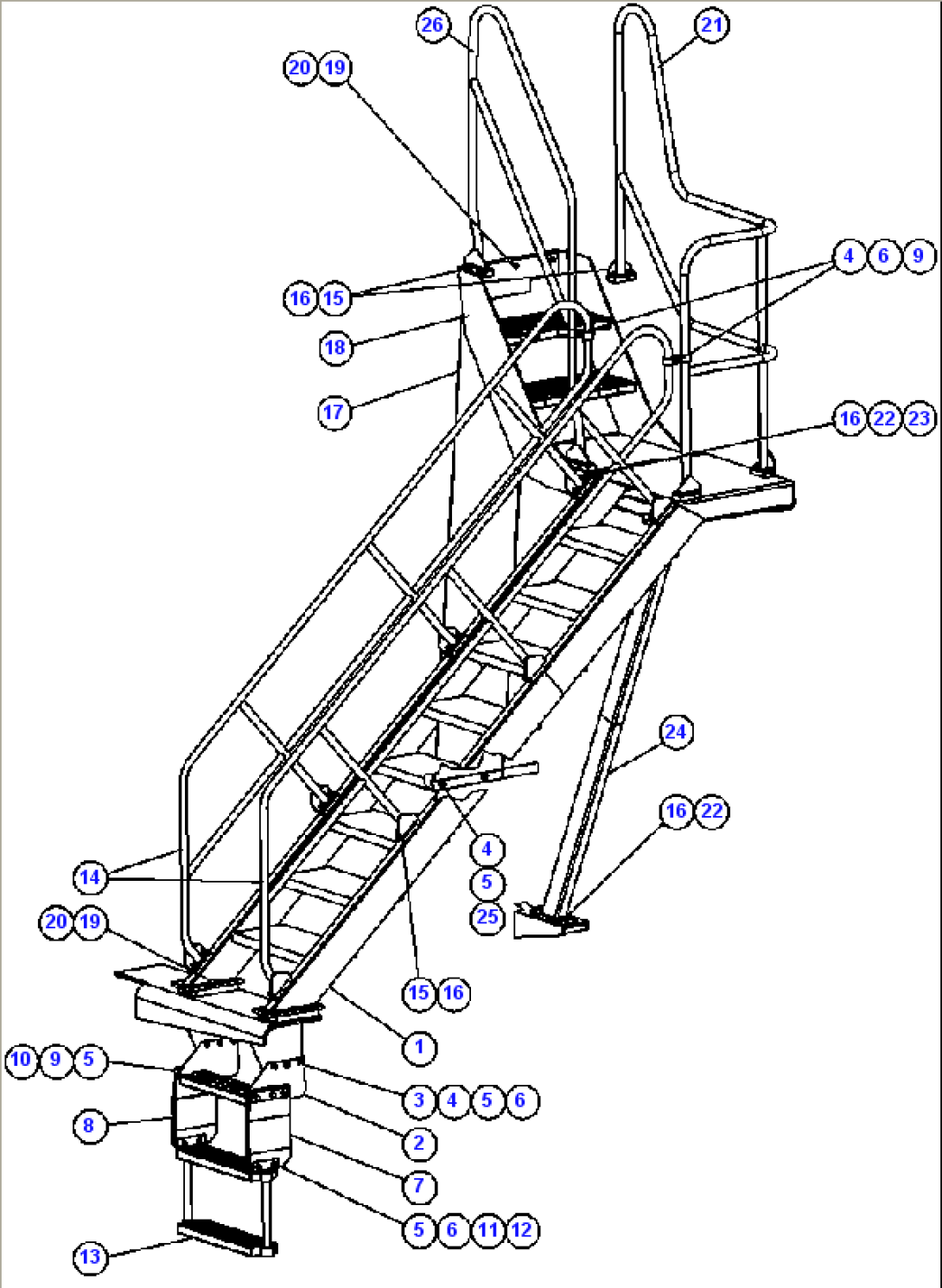 DIAGONAL & LEFT DECK LADDERS