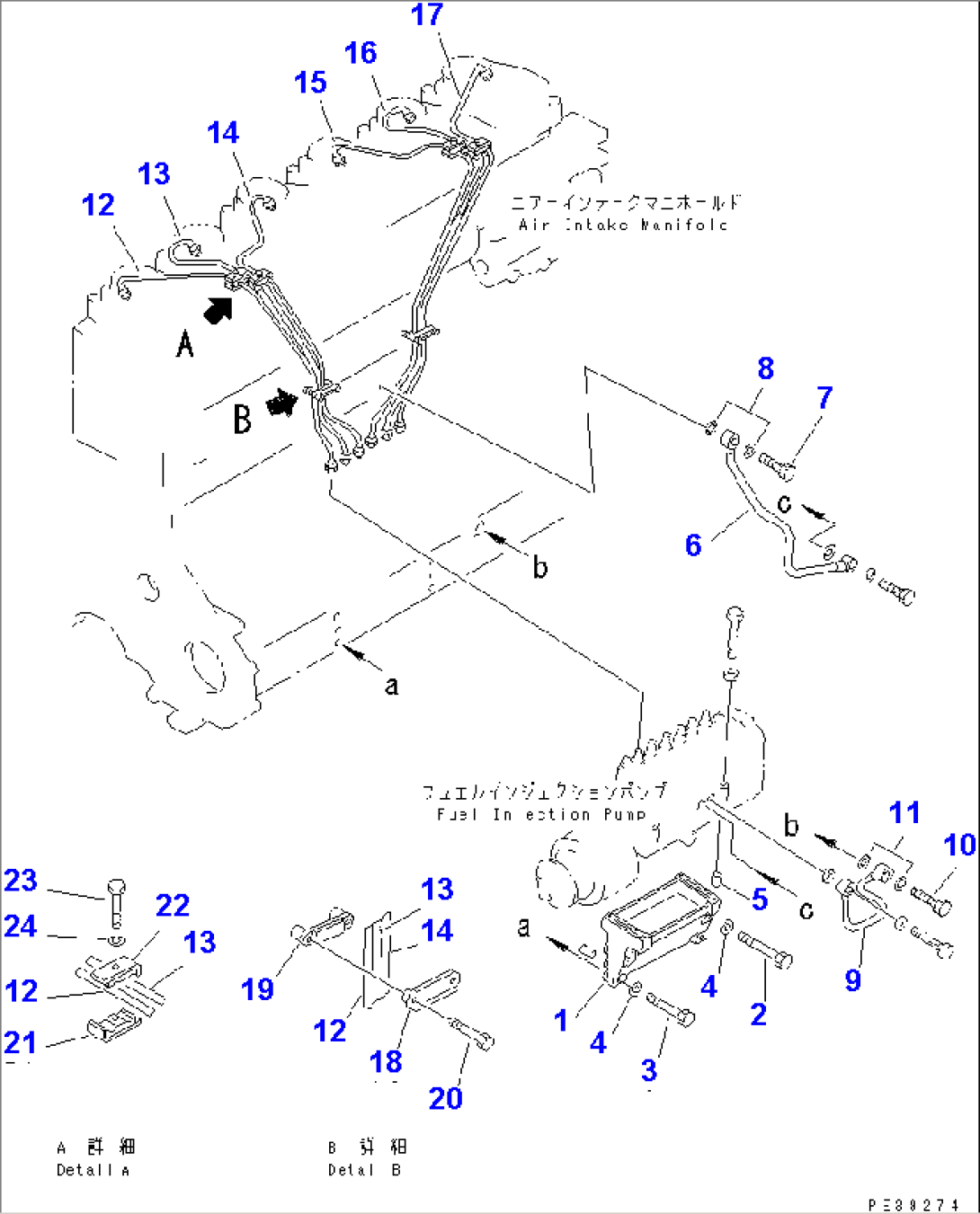 FUEL INJECTION PUMP PIPING(#54547-)