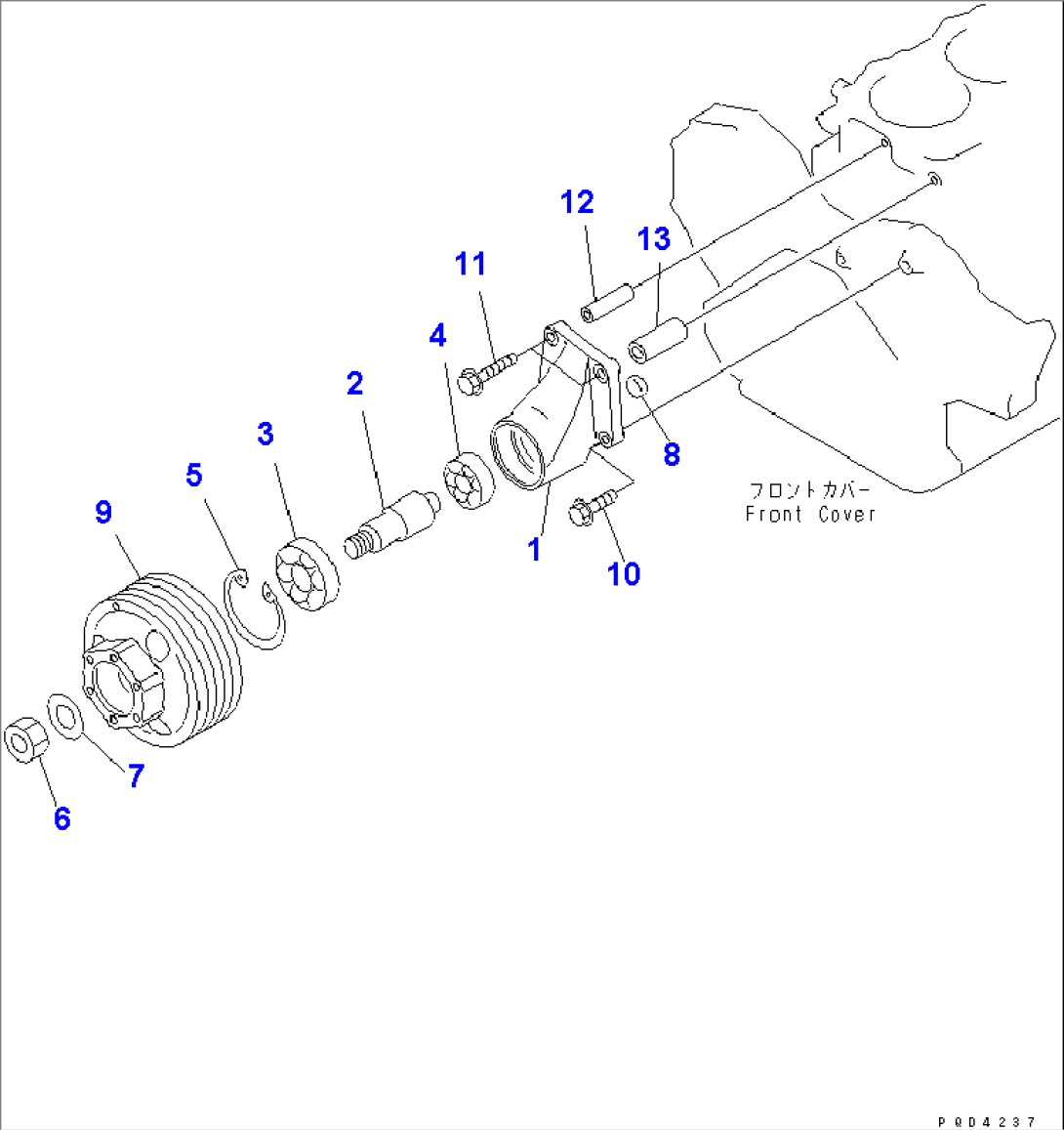 FAN DRIVE (WITH NON HARDENING PULLEY)(#28673-)