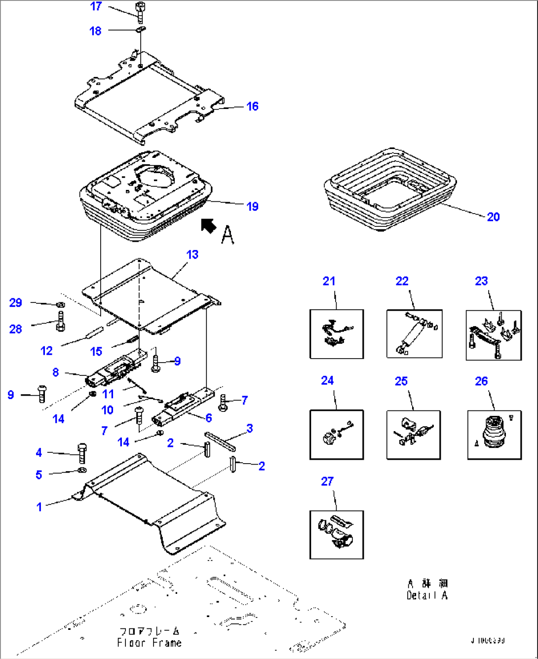 Cab, Floor, Base (#95001-)