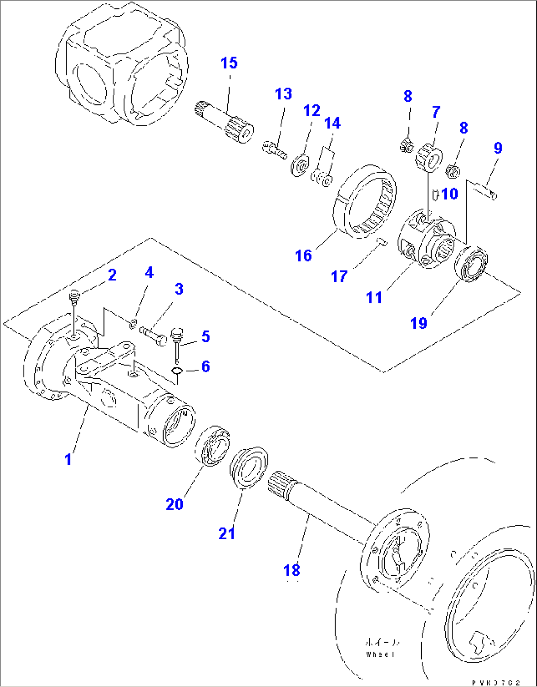 REAR AXLE (FINAL DRIVE¤ L.H.) (EXCEPT JAPAN)