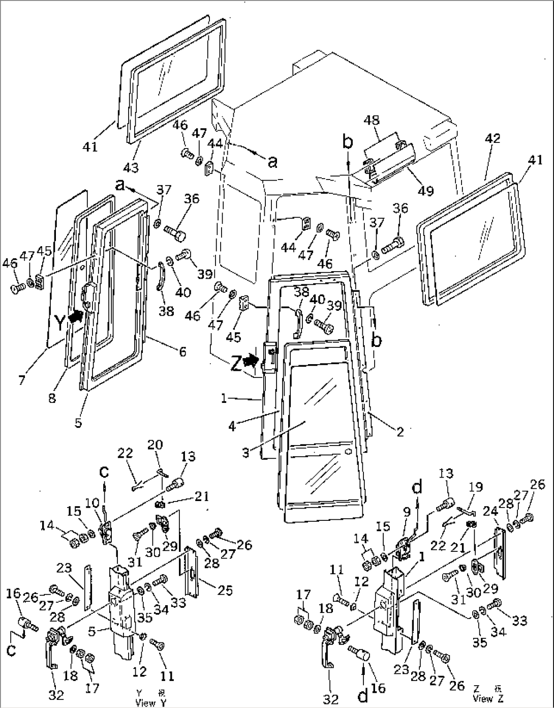 STEEL CAB (DOOR AND SIDE WINDOW) (2/9)(#35001-35951)