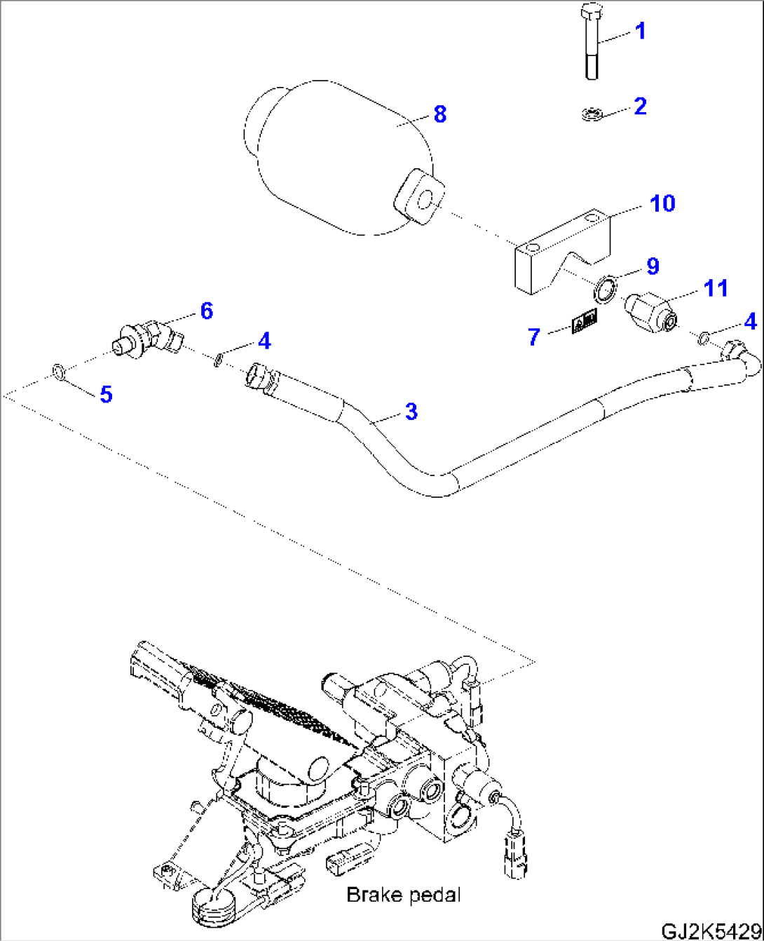 PARK BRAKE ACCUMULATOR (FOR ITALY)