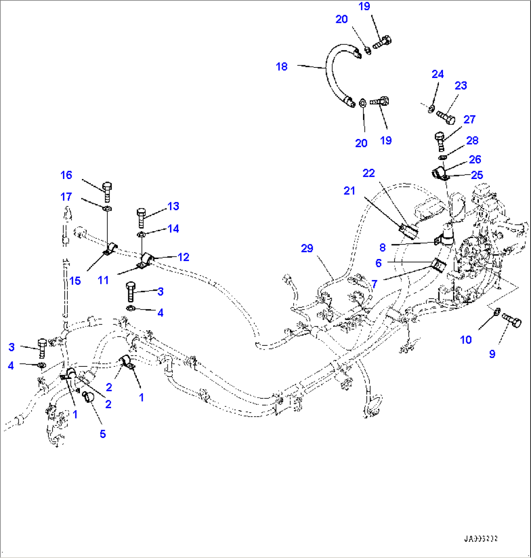 Electric Wiring Harness, Mounting (#1001-)