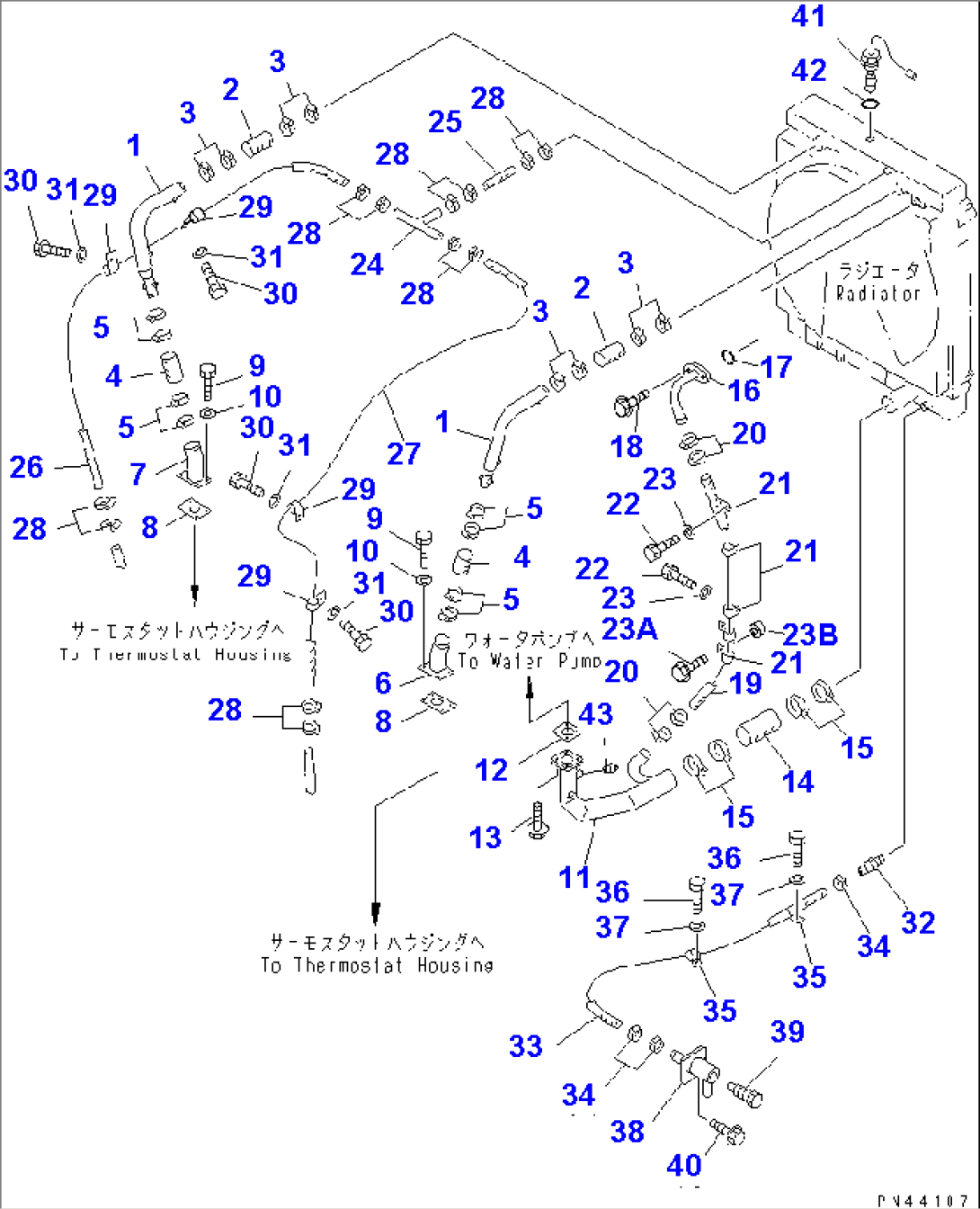 RADIATOR PIPING(#10501-)