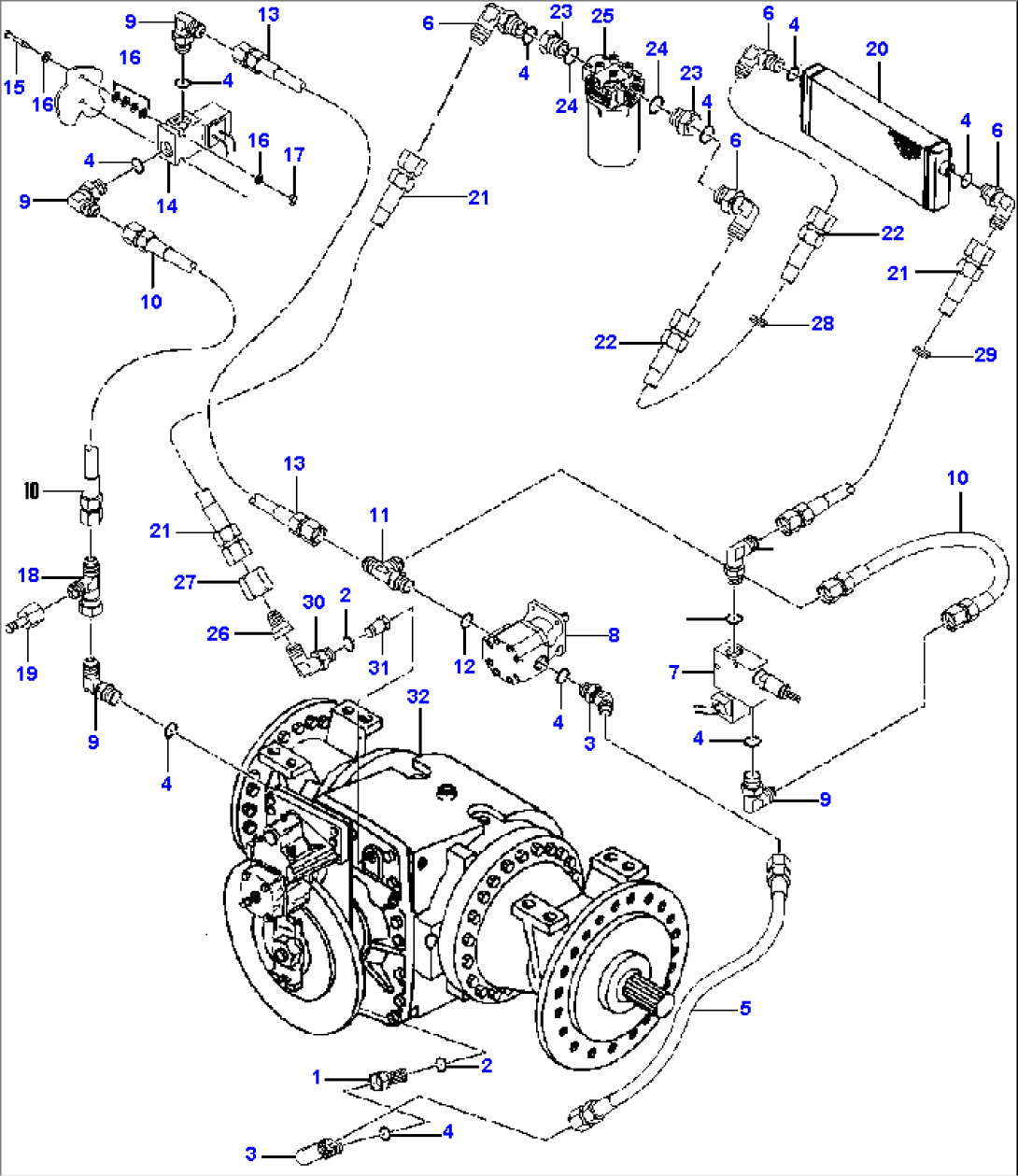 LOCK/UNLOCK DIFFERENTIAL HYDRAULIC SYSTEM