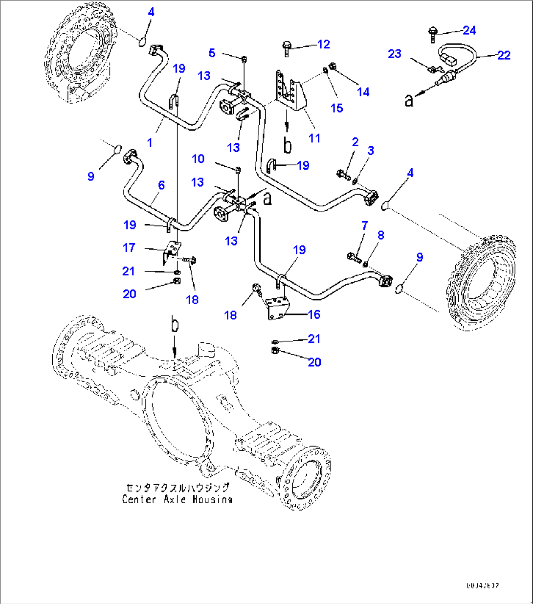 Center Brake Oil Cooling Piping (#2785-)