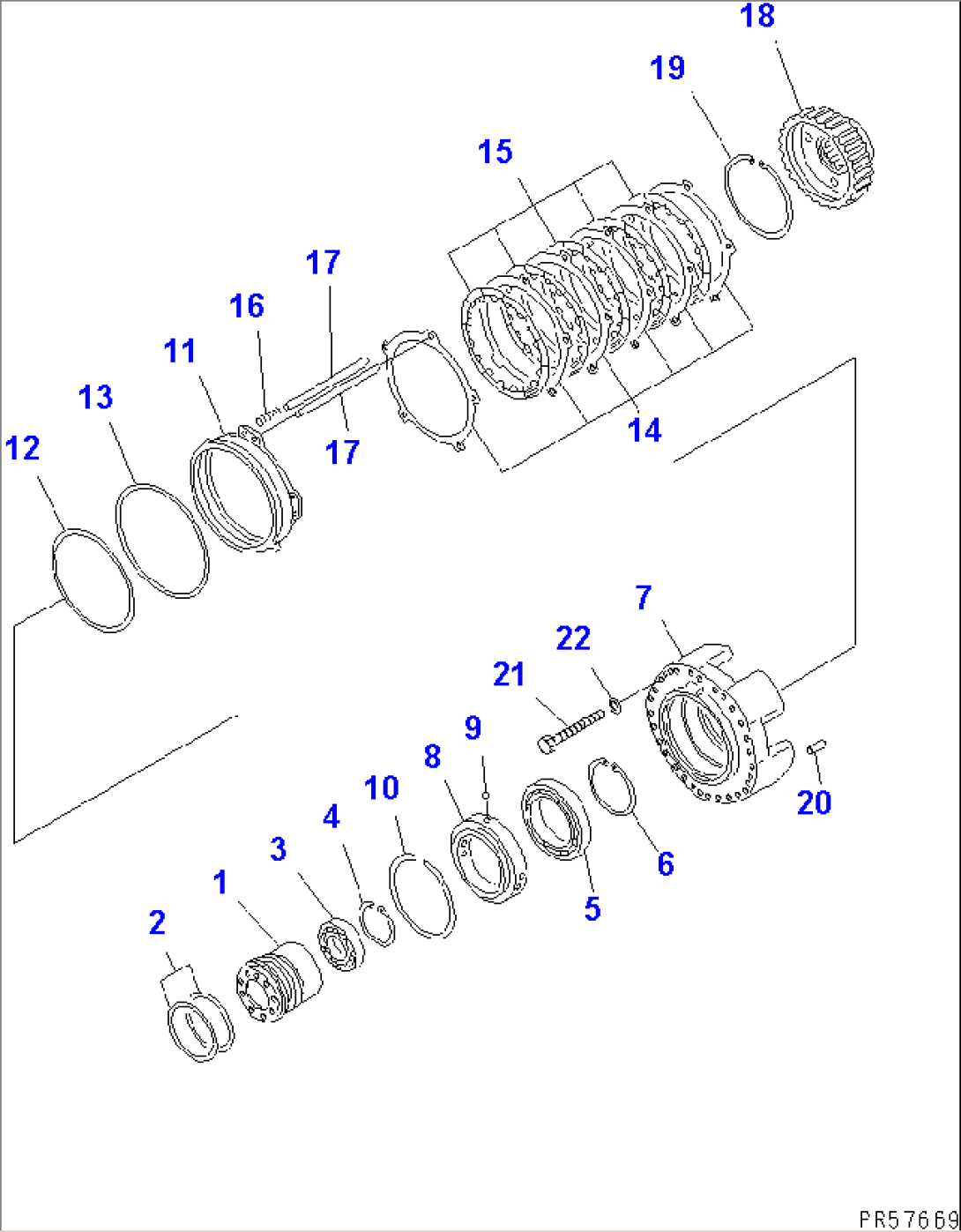 TRANSMISSION (1ST CLUTCH)(#10555-)