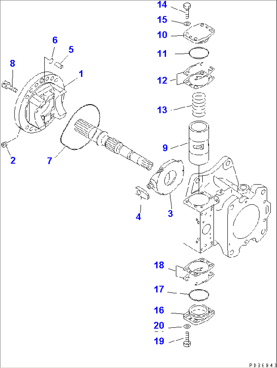 MAIN PUMP (3/16) (N0.1 PUMP)(#30001-)