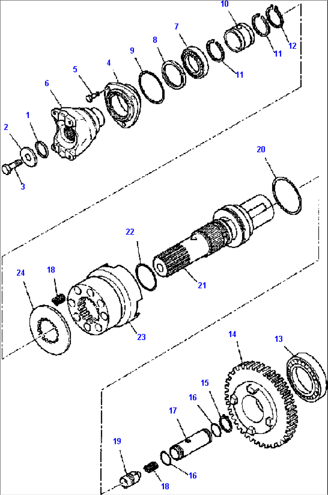 FIG. F3255-01A0 TRANSMISSION (4WD) - OUTPUT GEAR AND SHAFT
