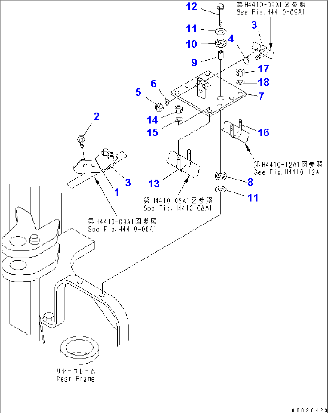 STEERING HYDRAULIC LINE (PIPING MOUNTING PARTS) (WITH EMERGENCY STEERING)