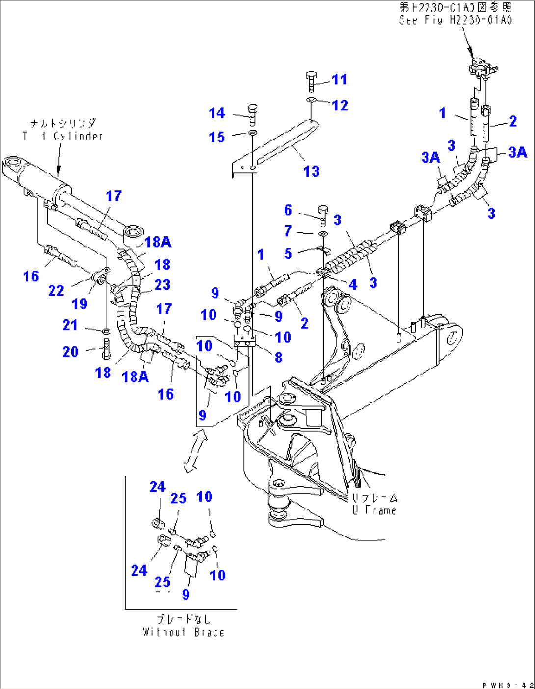 DOZER OIL LINE (TILT CYLINDER LINE)