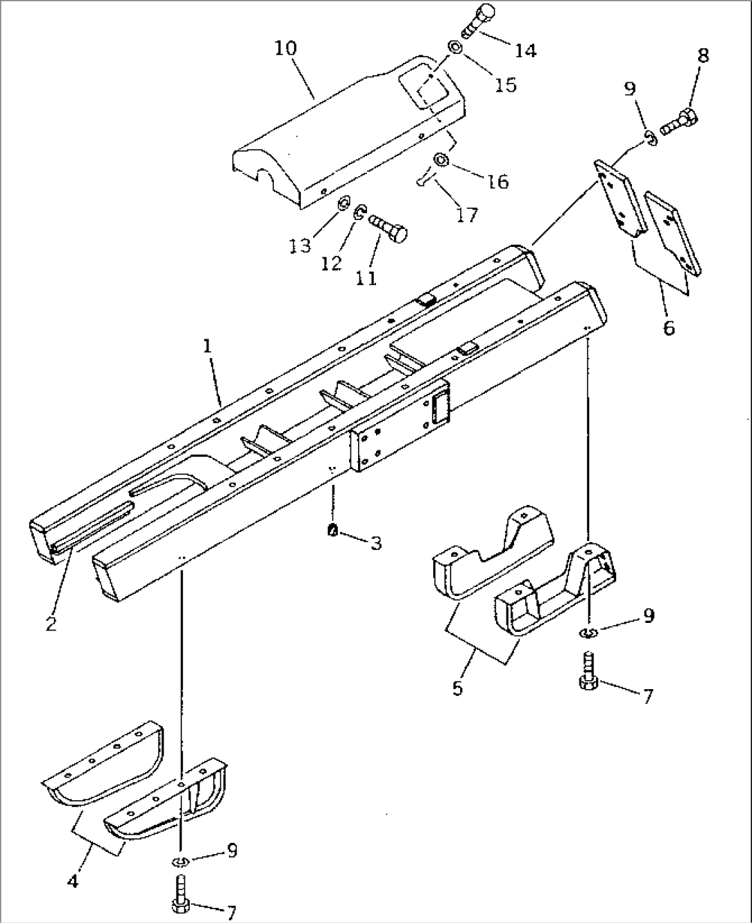 TRACK FRAME (FOR 6-TRACK ROLLER)