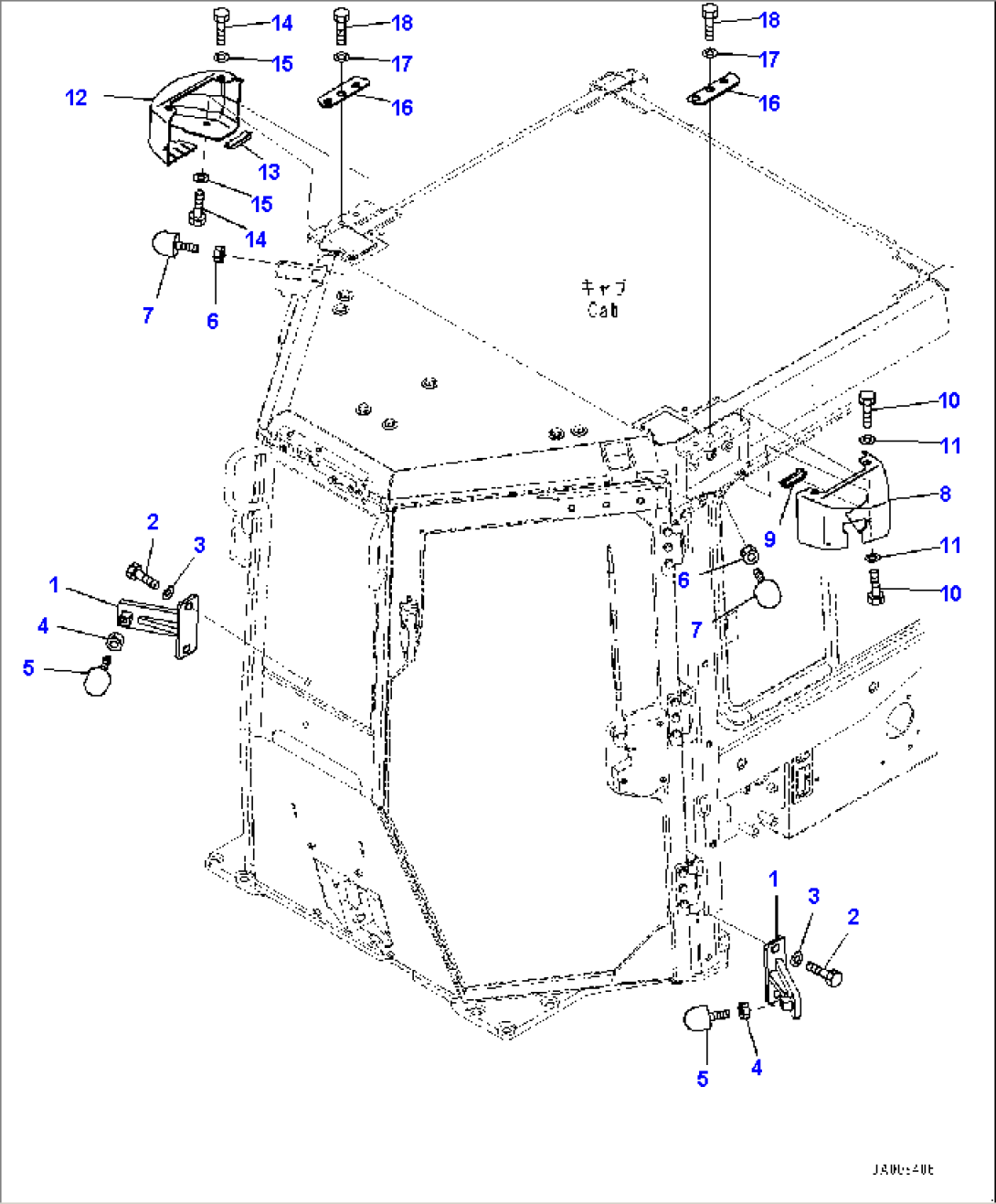 ROPS Cab, Door Open Lock (2/2) (#80727-)
