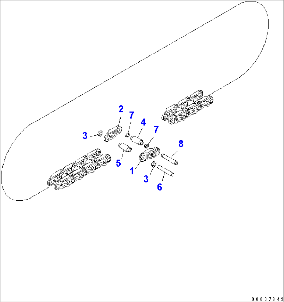 TRACK LINK (MASTER PIN TYPE) (SUPPLY PARTS)(#41197-)