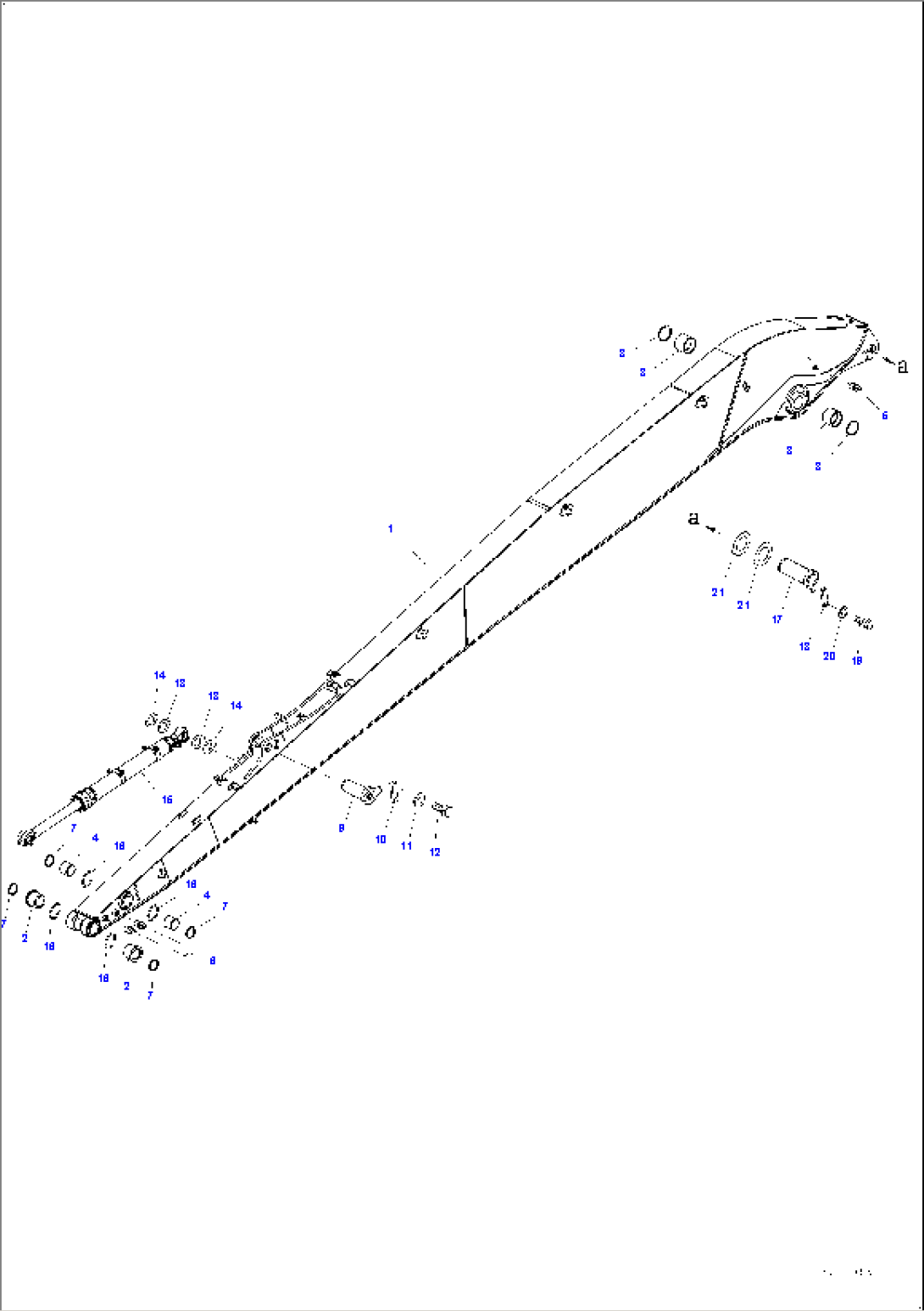 Arm, Super Long Front, Arm, Pins and Bushings