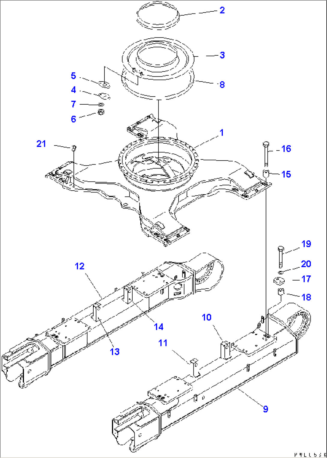 TRACK FRAME (FRAME) (VARIABLE GAUGE) 8FOR UNDER COVER)