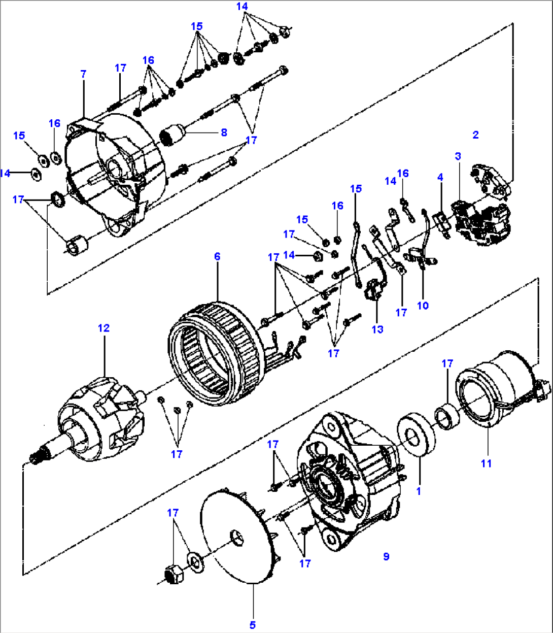 FIG. E5150-01A0 ALTERNATOR - 50 AMP - MODEL 23SI