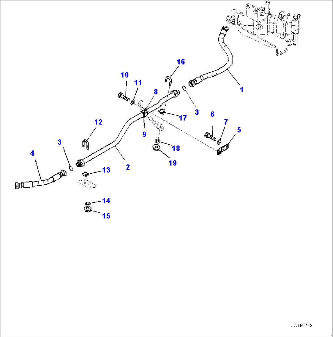 Brake Control, Cooling Piping, Front (1/2) (#90216-91410)