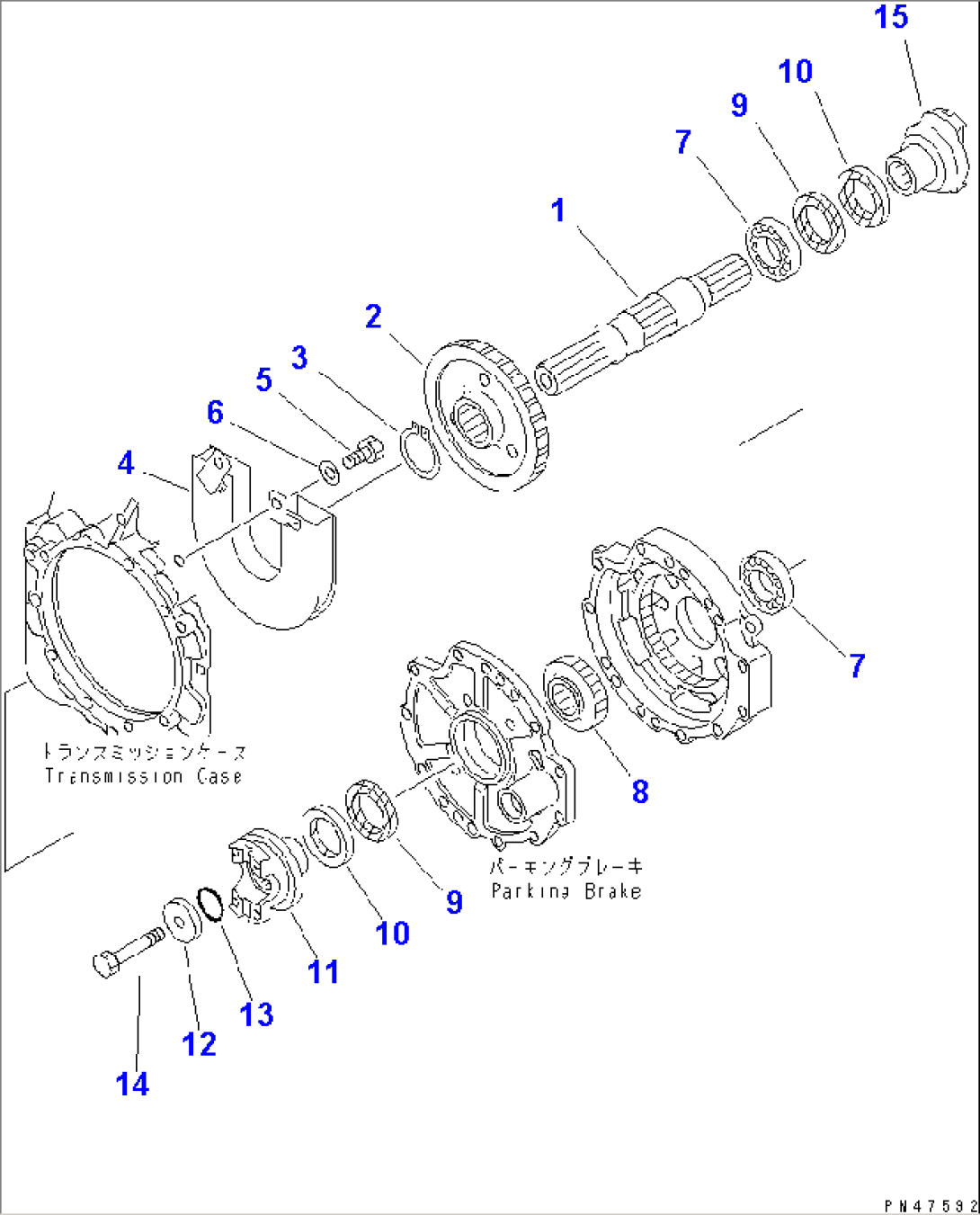 TRANSMISSION (OUTPUT SHAFT)(#50001-)