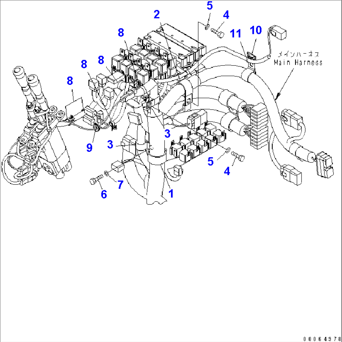LOADER CONTROL (FLOOR HARNESS)(#70001-)