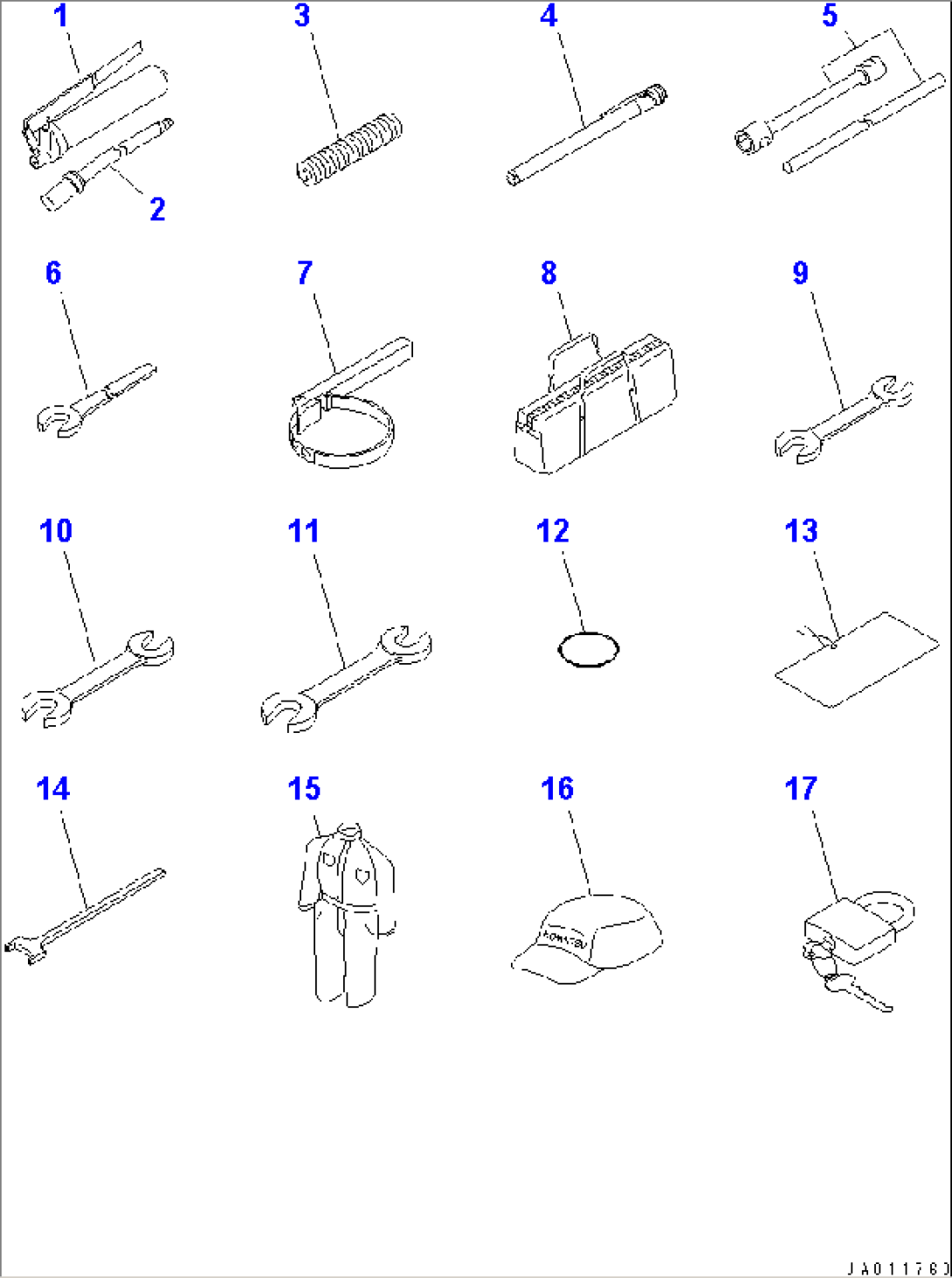 TOOL (WITH OVERALL AND CAP¤ LOCK) (EXCEPT JAPAN)