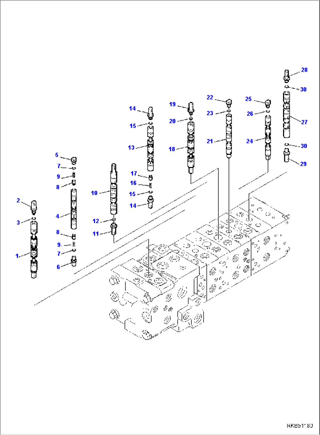 10-SPOOL CONTROL VALVE (WITH BACKHOE PPC) (6/16)