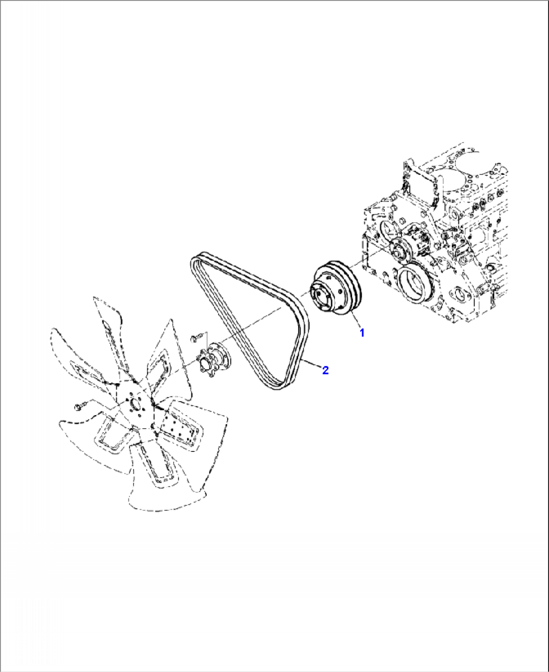 A5050-A3R6 FAN PULLEY AND DRIVE BELT