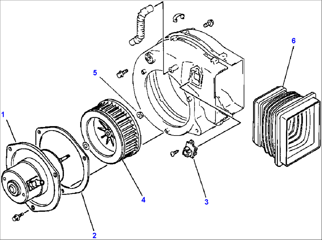 FIG NO. 5587 AIR CONDITIONER OR HEATER UNIT BLOWER AND FAN