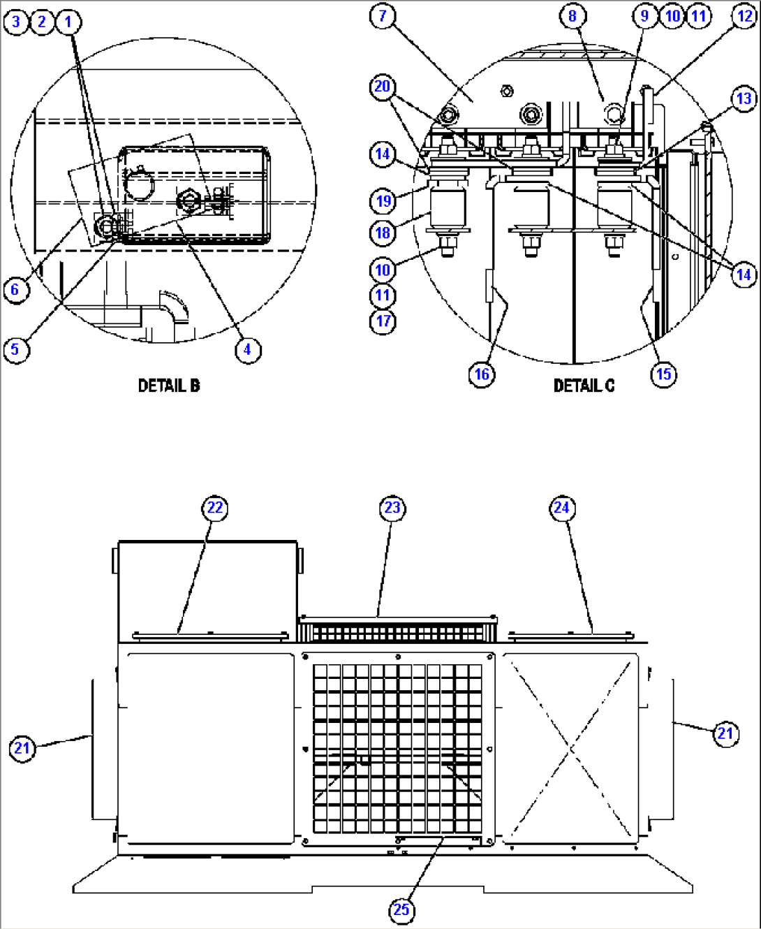 RETARDING GRID ASSEMBLY - 7 STEP - 3 (PC2158)