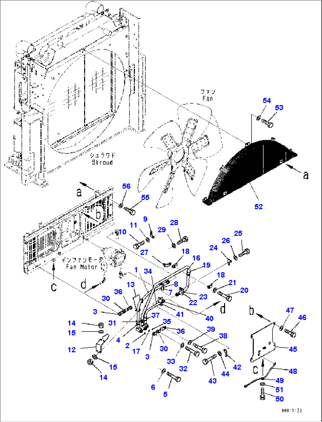 Cooling System, Fan Motor Piping (#65001-65017)