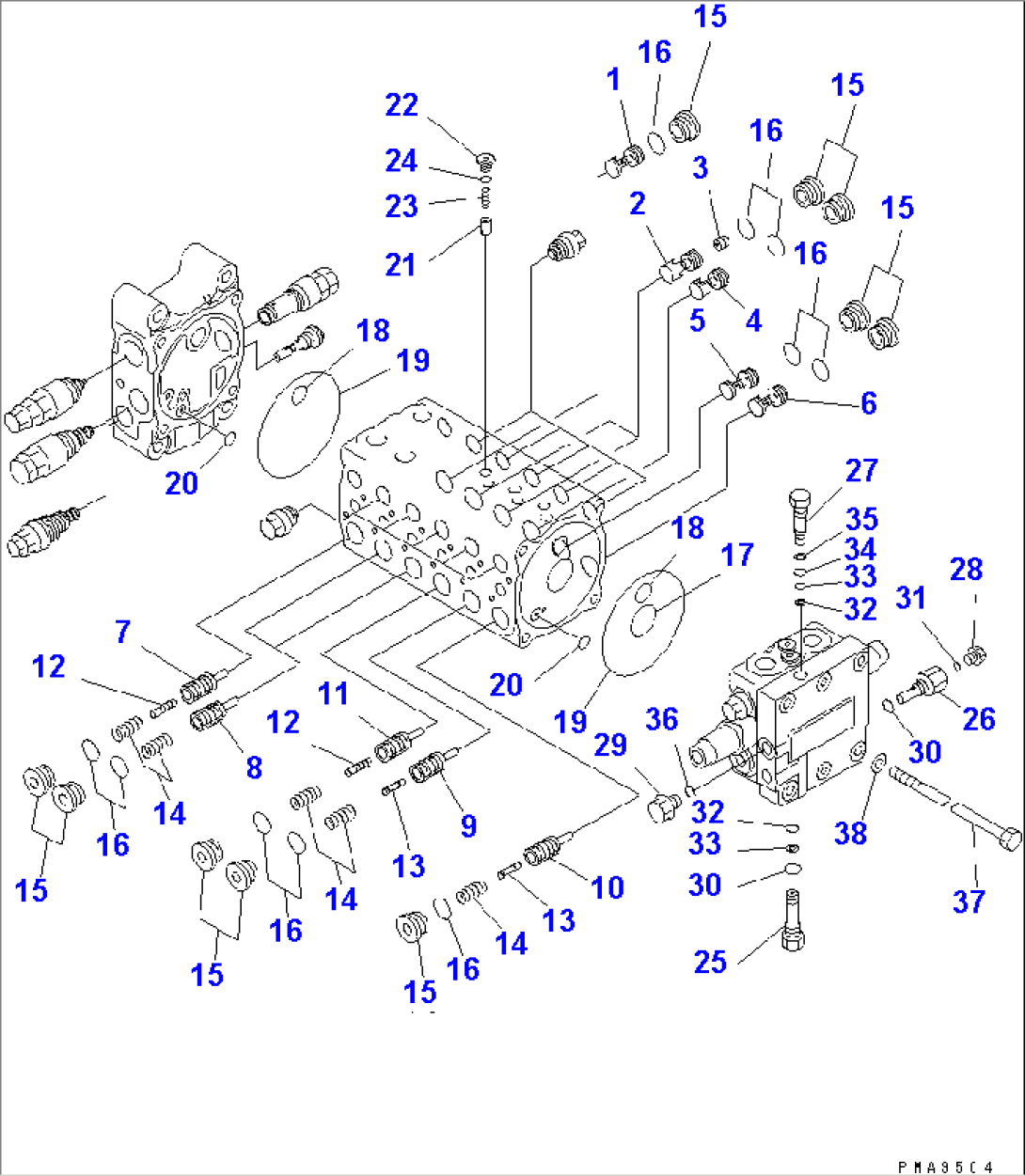 MAIN VALVE (7-VALVE) (2/7)(#45001-52373)