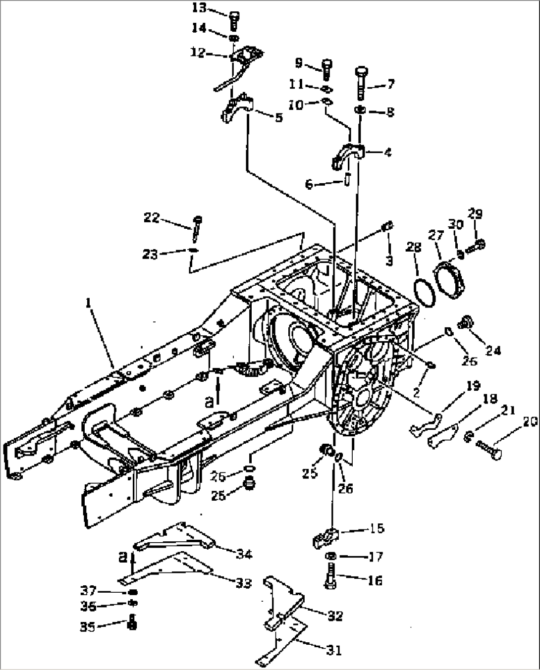 STEERING CASE AND MAIN FRAME (NOISE SUPPRESSION FOR EC)(#80338-)