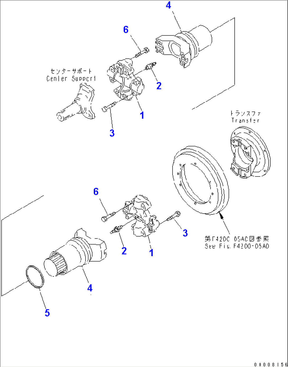 DRIVE SHAFT (CENTER)(#50013-)