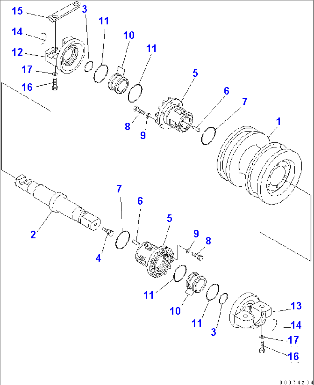TRACK FRAME (TRACK ROLLER) (DOUBLE) (L.H.)(#1001-)