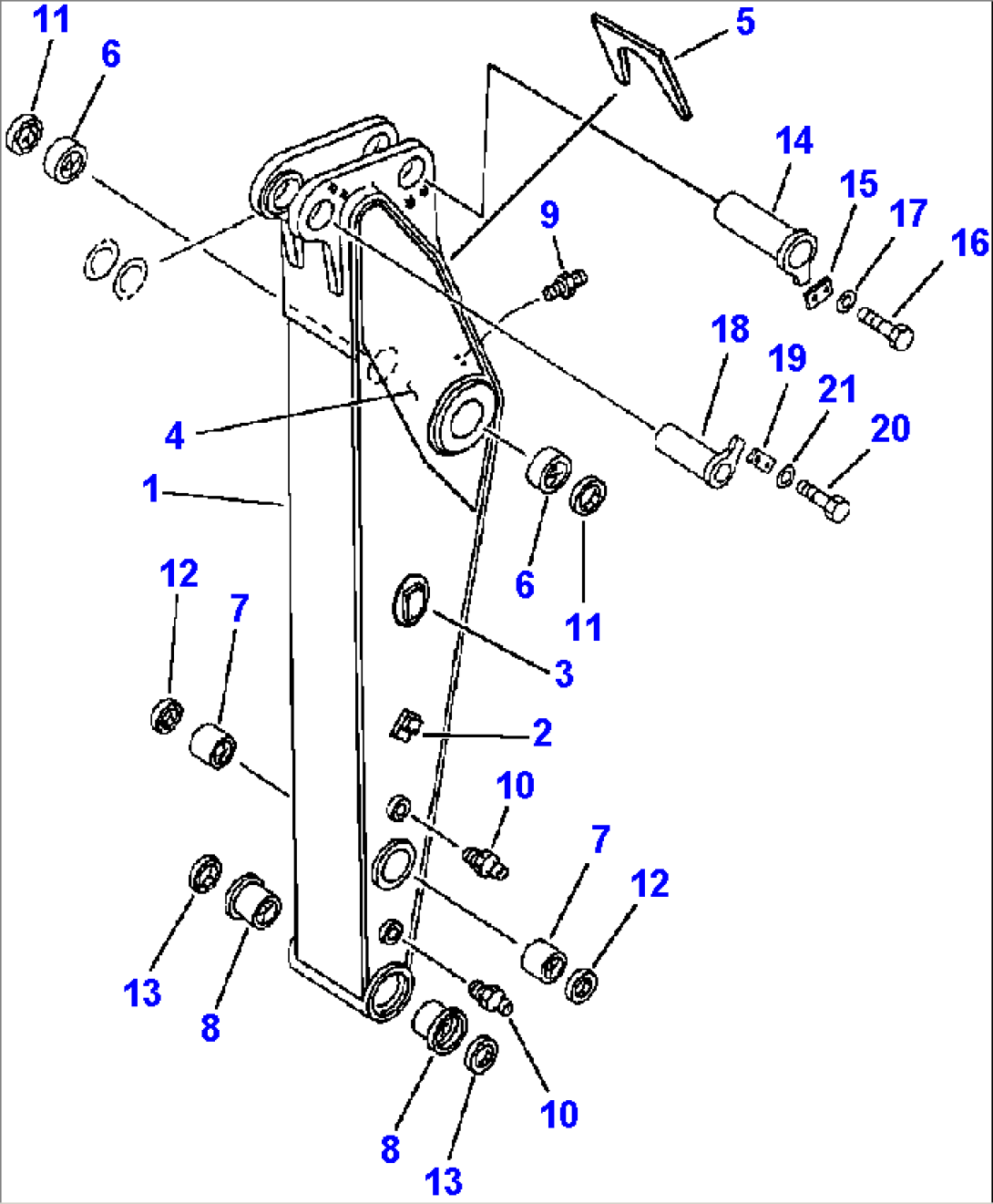 FIG. T1200-04A0 SHORT ARM - 1.8 M FOR ADDITIONAL PIPING