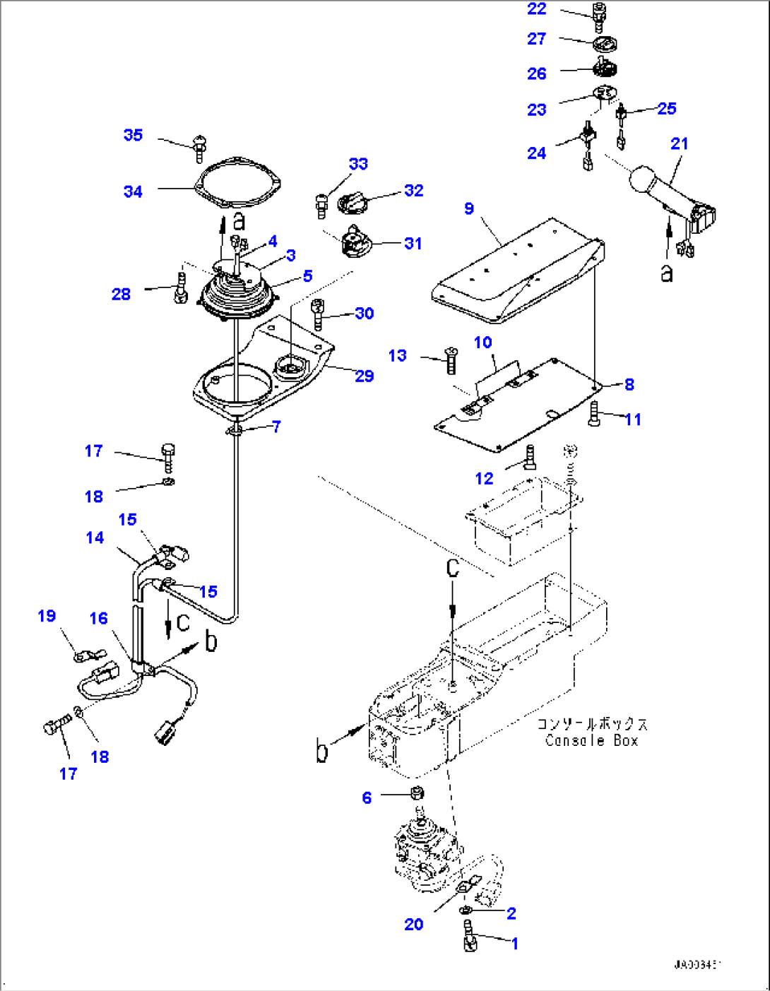 ROPS Cab, Travel Control Lever (#1001-)